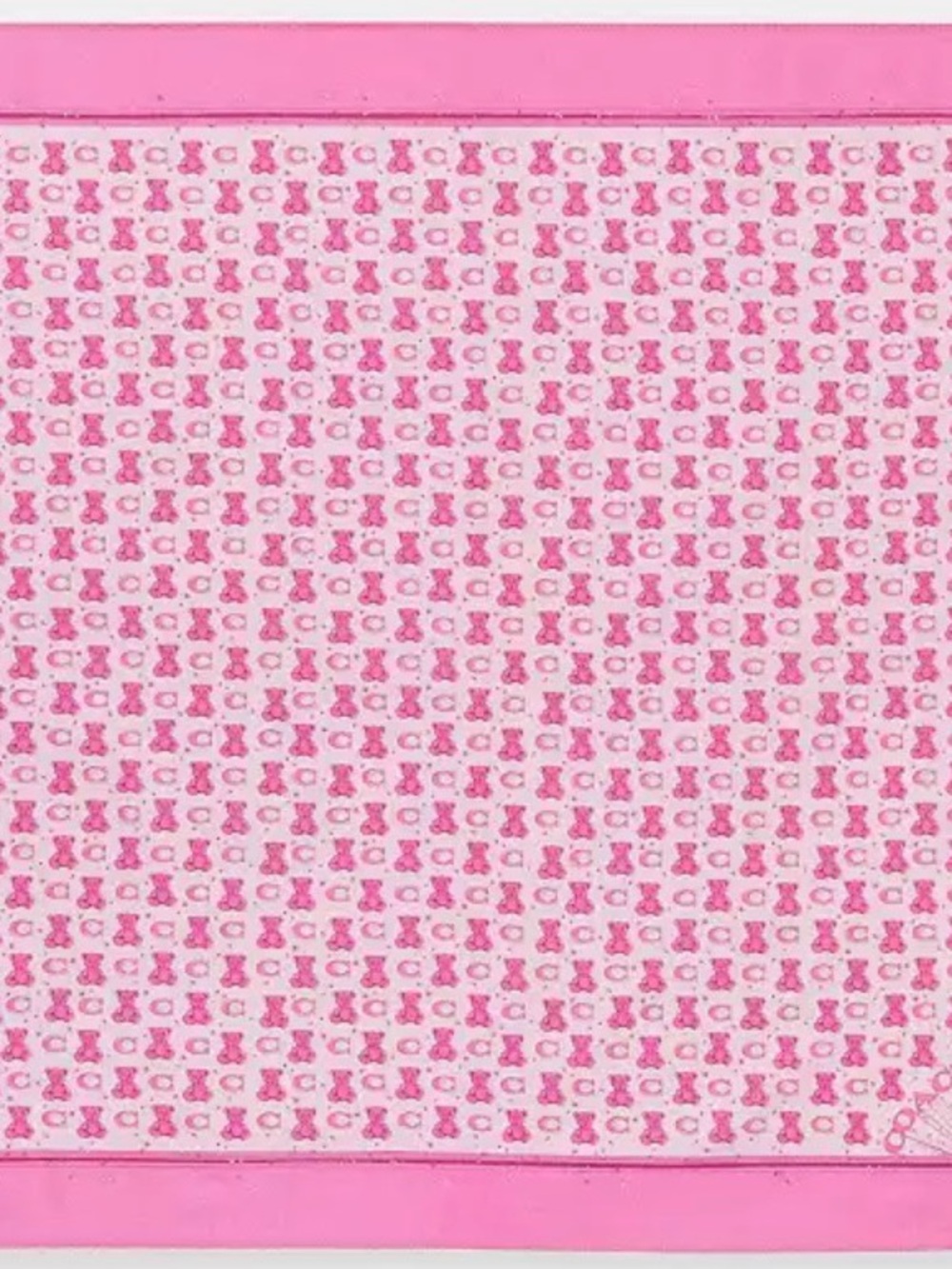 Coach Pink Patterned Scarf with Teddy SOLD OUT! Online